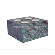 high quality mosaic candle holder with paua shell